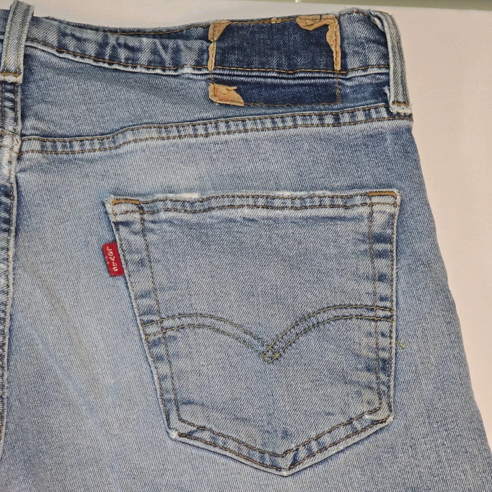 Levis 511 Slim Fit Light Wash Blue Denim Jeans Mens 34x36 04511-2210 - Picture 5 of 16